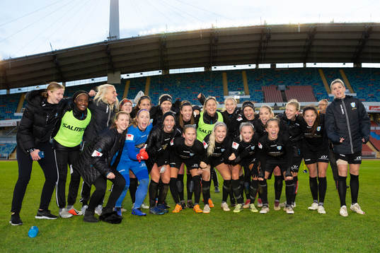 Göteborgs spelare jublar