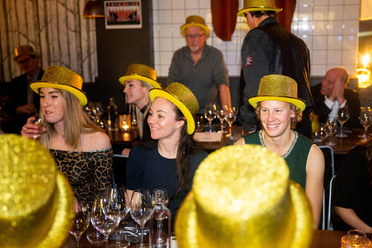 Piteås spelare på segerbanketten