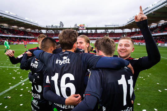 Helsingborgs Rasmus Jönsson jublar