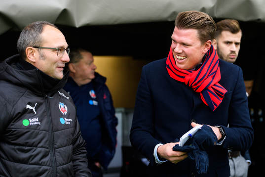 Helsingborgs tränare Per-Ola Ljung och Östers tränare