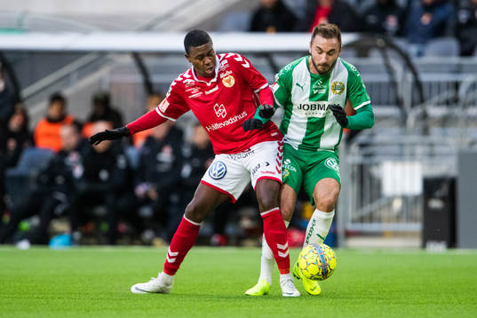 Kalmars Hugo Gomes Dos Santos Silva och Hammarbys Muamer