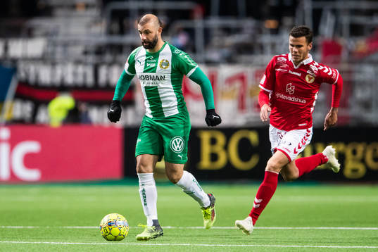 Halmstads Gabriel Gudmundsson och Kalmars Herman Hallberg