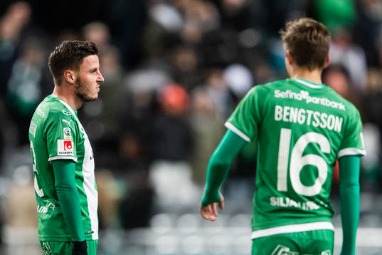 Hammarbys Jeppe Andersen och Leo Bengtsson deppar
