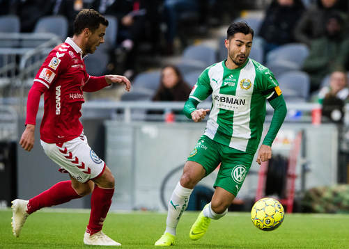 Kalmars Herman Hallberg och Hammarbys Jiloan Hamad