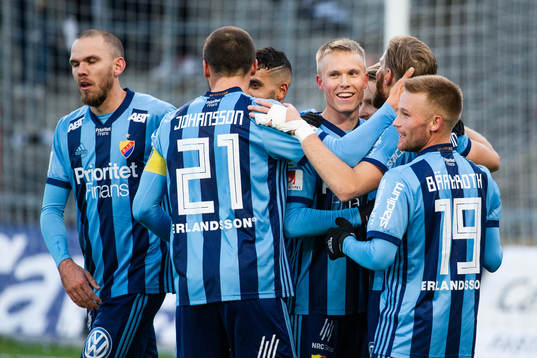 Djurgårdens spelare jublar