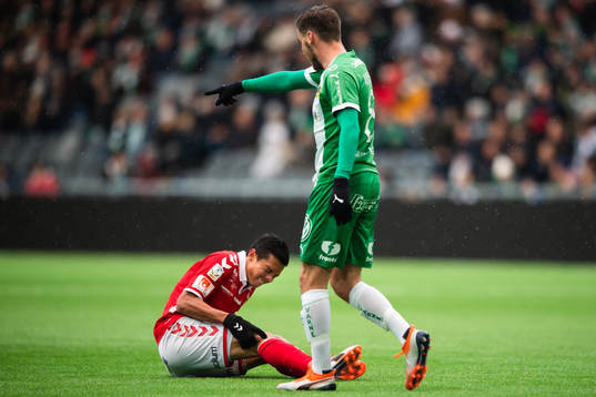 Kalmars Romário Pereira Sipião och Hammarbys Jeppe