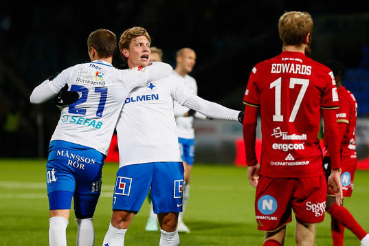 Norrköpings Alexander Fransson jublar