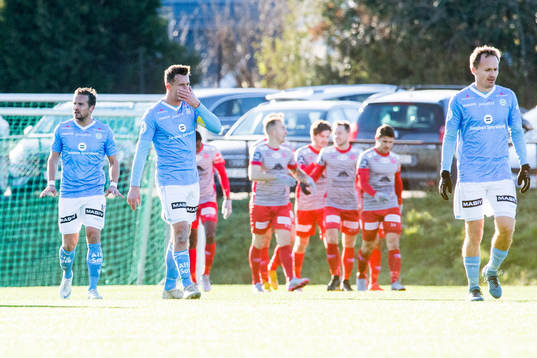 Niels Vorthoren of Sandnes Ulf looks dejected