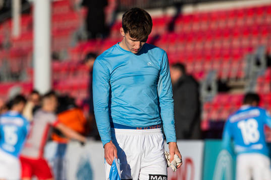 Axel Kryger of Sandnes Ulf looks dejected