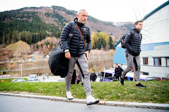 Lars Bohinen, head coach of Aalesund, arrives