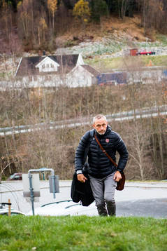 Lars Bohinen, head coach of Aalesund, arrives