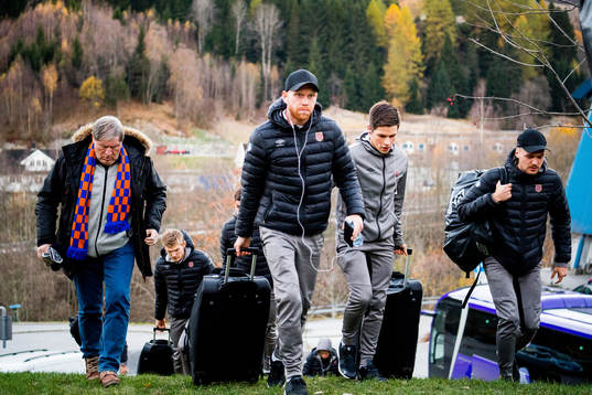 Fredrik Carlsen of Aalesund arrives