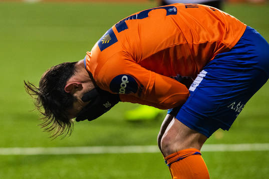 Nikola Tkalcic of Aalesund looks dejected