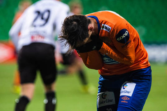 Nikola Tkalcic of Aalesund looks dejected