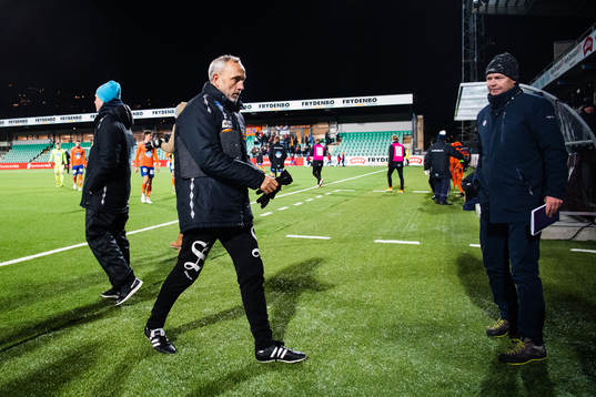 Lars Bohinen, head coach of Aalesund, looks dejected
