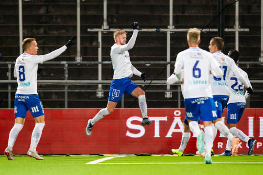 Norrköpings Kalle Holmberg jublar
