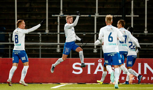 Norrköpings Kalle Holmberg jublar