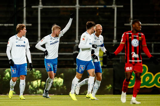 Norrköpings Kalle Holmberg jublar