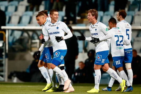 Norrköpings spelare jublar