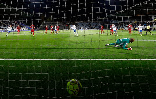 Norrköpings Lars Christian Krogh Gerson gör mål 3-1 på