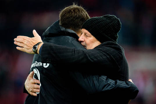 Pål André Helland and Ivar Koteng, chairman of Rosenborg