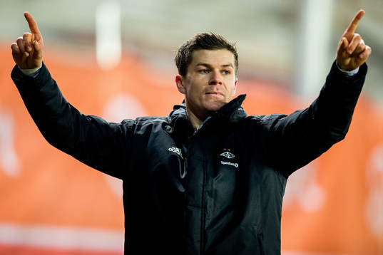Pål André Helland of Rosenborg celebrates