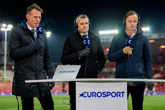 Carsten Skjelbreid, host of Eurosport, Tor Ole Skullerud,