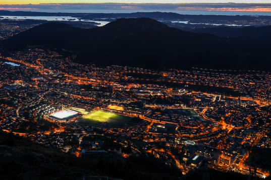 General view of Bergen and Brann stadion