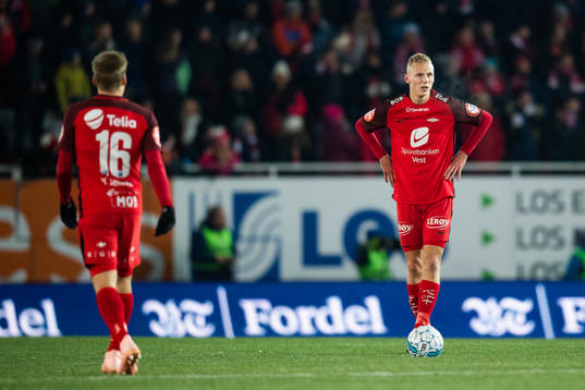 Kristoffer Barmen of Brann looks dejected