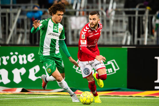 Hammarbys Neto Borges och Kalmars Filip Sachpekidis