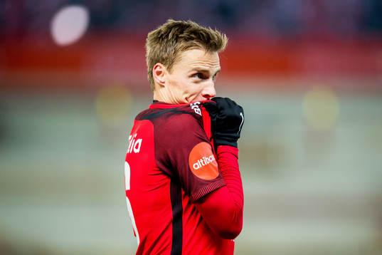 Ruben Yttergård Jenssen of Brann looks dejected