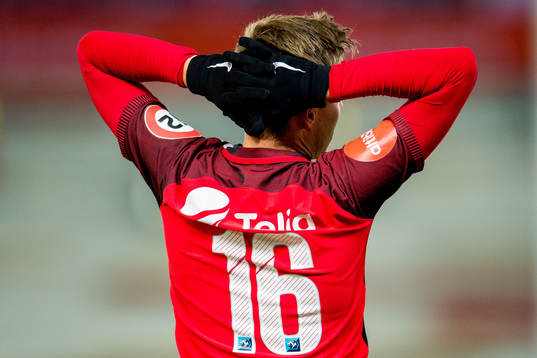 Ruben Yttergård Jenssen of Brann looks dejected