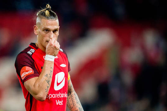 Vito Wormgoor of Brann looks dejected