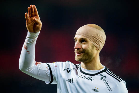 Tore Reginiussen of Rosenborg celebrates
