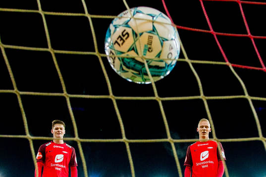 Christian Rismark and Kristoffer Barmen of Brann look