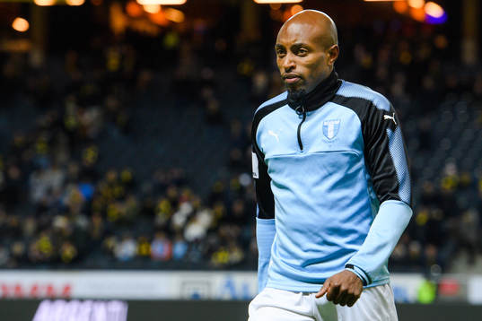 Malmö FFs Fouad Bachirou före fotbollsmatchen i