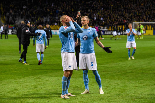 Malmö FFs Franz Brorsson och Sören Rieks deppar