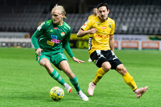 Dalkurds Henrik Löfkvist och Elfsborgs Stefan Ishizaki