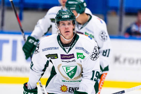 Färjestads Carl Jakobsson jublar