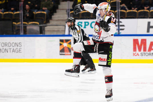 Malmö Redhawks Carl-Johan Lerby jublar