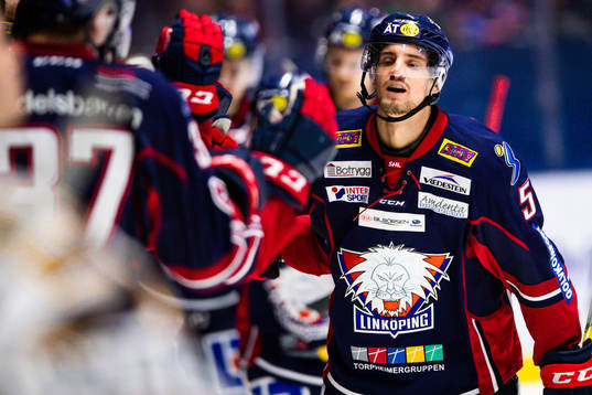 Linköpings Mattias Bäckman jublar