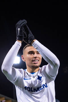 Norrköpings Jordan Larsson jublar