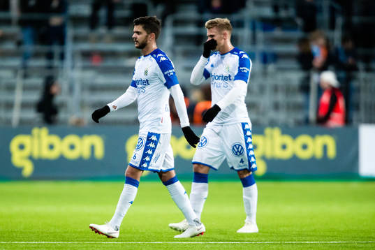IFK Göteborgs Fredrik Oldrup Jensen och Carl Starfelt