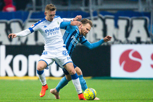 IFK Göteborgs Sebastian Ohlsson och Djurgårdens Jacob Une