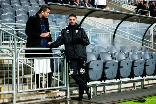 IFK Göteborgs tränare Poya Asbaghi med Dalkurds sportchef