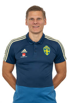 Peter Pananen, målvaktstränare, i Sveriges P19-landslag i