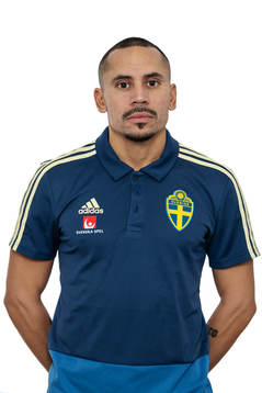Daniel Blanco, instruktör, i Sveriges P19-landslag i futsal