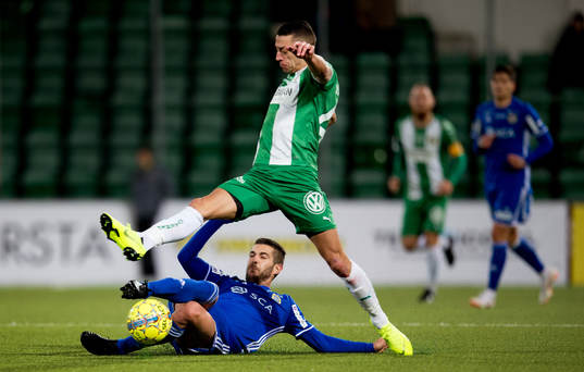 Hammarbys Nikola Djurdjic och Sundsvalls Juan Jose