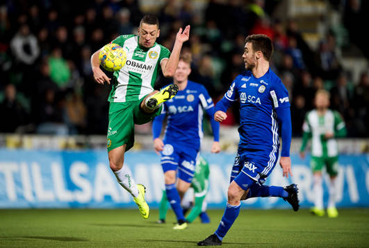 Hammarbys Nikola Djurdjic och Sundsvalls Carlos Gracia