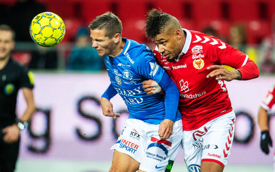 Kalmars Mikael Dyrestam och Trelleborgs Felix Hörberg